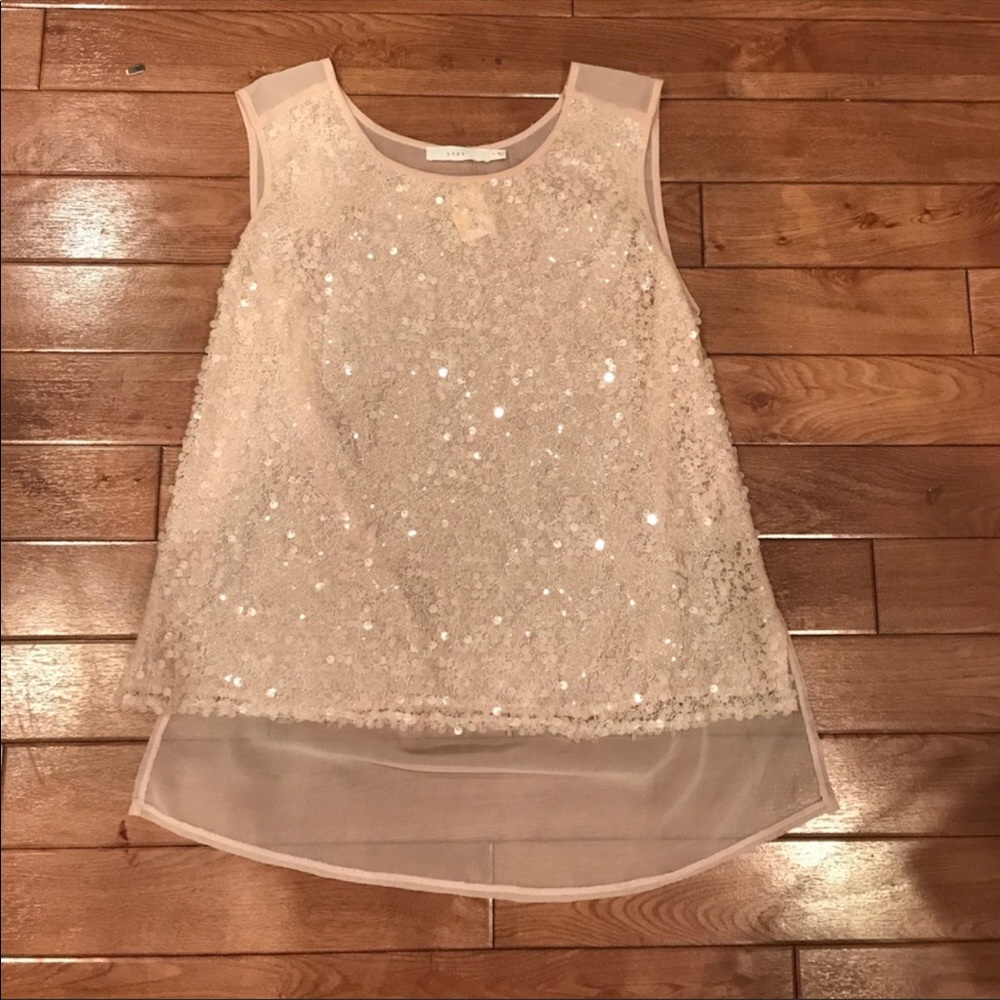 Sparkle Lush tank with sheer back